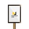 Montour Line Sign Frame Floor Standing 11 x 14 in. V Satin Brass Steel FS200-1114-V-SB - alternate 1